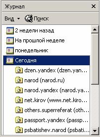 Понятие гиперссылка и журнал посещенных страниц